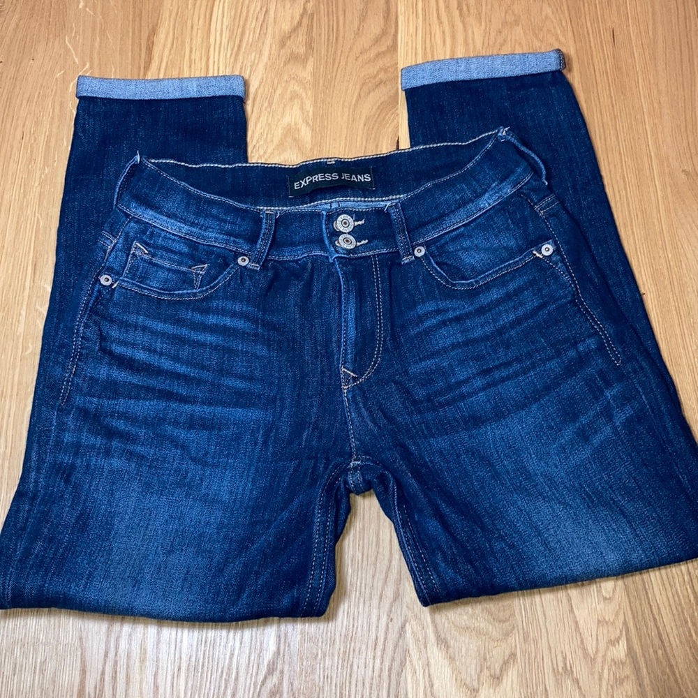 Express Cropped Legging Mid Rise Jeans